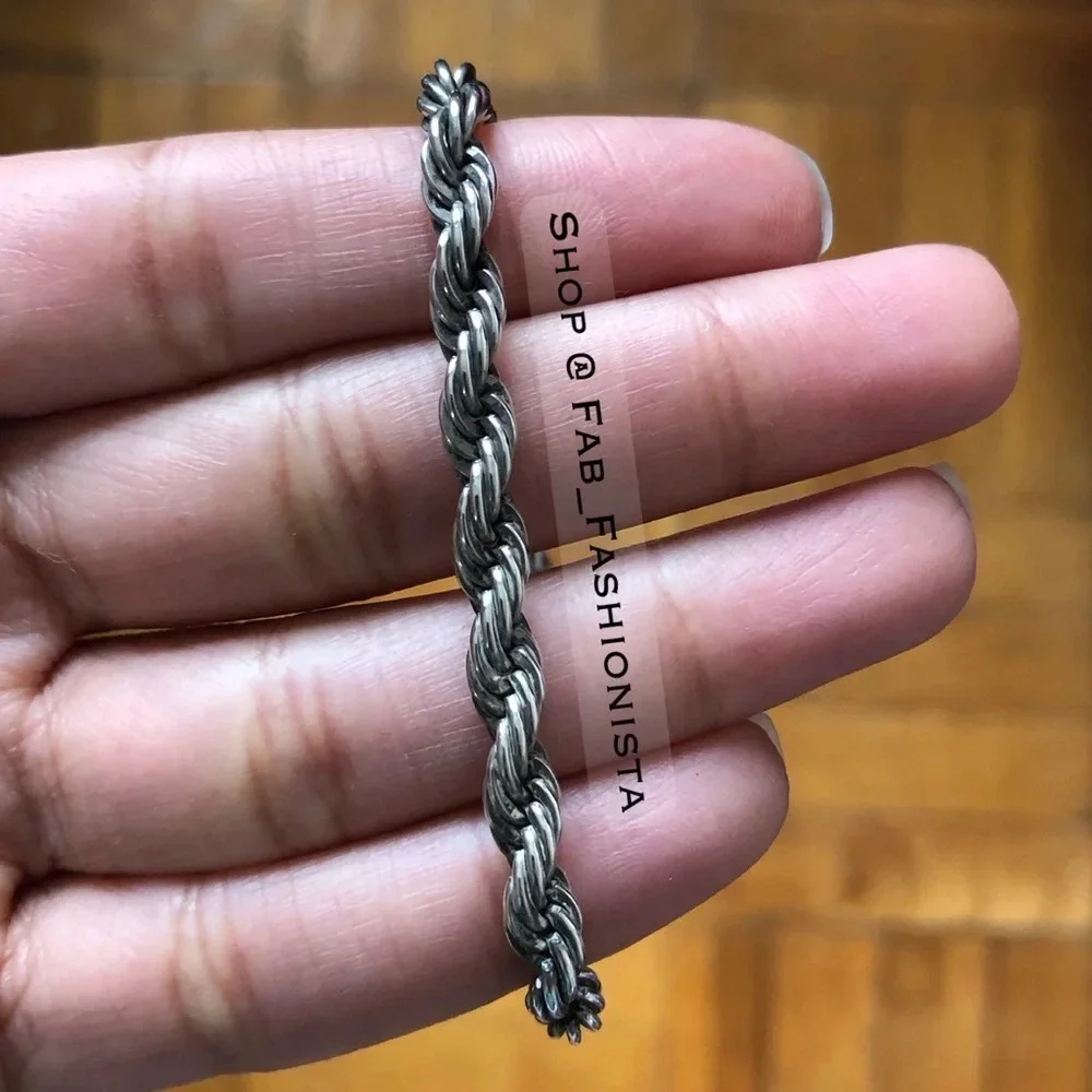 Tiffany co Sterling Silver Vintage Rope twist bracelet